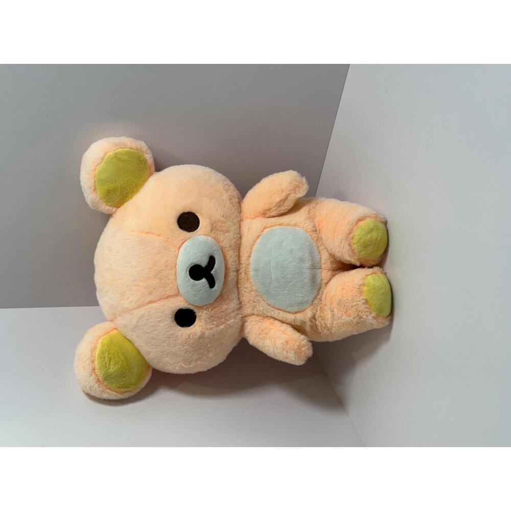 Rilakkuma Peach Plush Stuffed Bear with Zipper Back